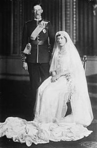 Princess Mary, the Princess Royal, and Henry Lascelles, then Viscount, later the 6th Earl of Harewood, on their wedding day (Wikipedia).