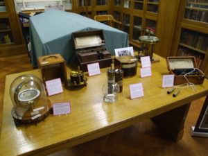 Electrical artefacts from the collections of the Museum of the History of Science, Technology and Medicine at the University of Leeds.